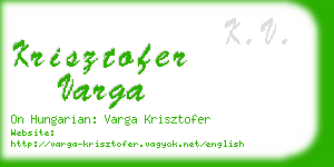 krisztofer varga business card